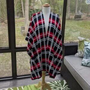 Wrap‎ plaid shawl blanket red/black New